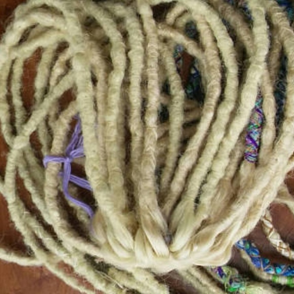 Long THICK Platinum BLONDE crochet dreadlocks